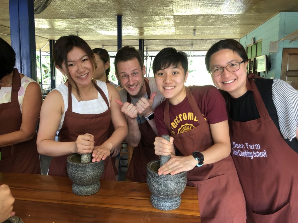 Thai cooking class with fresh local ingredients