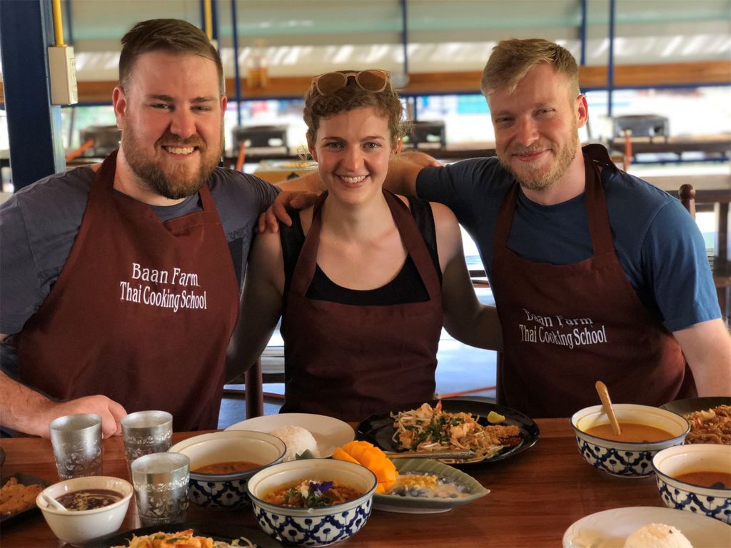 Thai cooking class at an organic farm