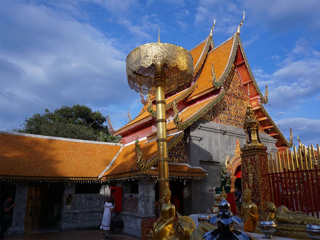 Golden chedi of Wat Phra That Doi Suthep above Chiang Mai